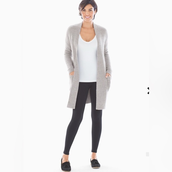 Barefoot Dreams CozyChic Lite Long Weekend Cardigan Waffle Knit Size XS - Picture 2 of 9